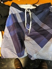 Zonal Clothing Mens Swim Trunks Bathingsuit Shorts L Lined Blue