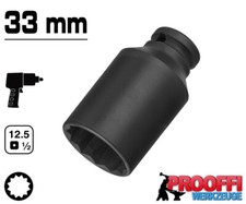 KRAFT Schlagschrauber Stecknuss 33 mm Zwölfkant Vielzahn Profil 1/2" Nuss Lang