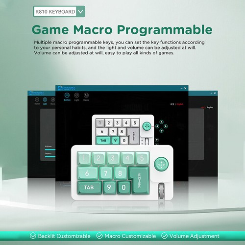 12 Key Custom Macro Programmable Fully Hot Swappable RGB Light Gaming Keyboard-* - Photo 12/15