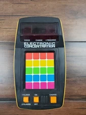 Vtg 1979 LJN Electronic Concentration Handheld Tabletop 2 player Game Works
