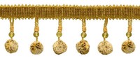 DÉCopro Beidseitig GesäUmte Quastenborte Mit Pompon Ball, Farbe# VL07 [Pro Yard]