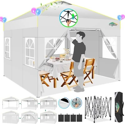 COBIZI Pop up Faltpavillon 3x3/3x6 Wasserdicht Gartenpavillon mit Reflexstreifen
