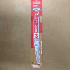 MILWAUKEE 48-00-5326 THE AX WITH CARBIDE TEETH 3 PACK 9in 5TPI SAWZALL BLADES