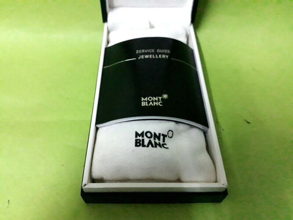 MONT BLANC Box Jewelry Case Presentation Box Black 15X8x4 cm with service guide 