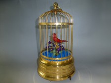 RARA GABBIA UCCELLINO CANTANTE GIAPPONESE VINTAGE GABBIA DORATA ORO MIGLIOR MODELLO (Guarda Video)