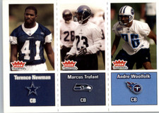 2003 Fleer Tradition Football #298 Terence Newman RC, A. Woolfolk, M. Trufant