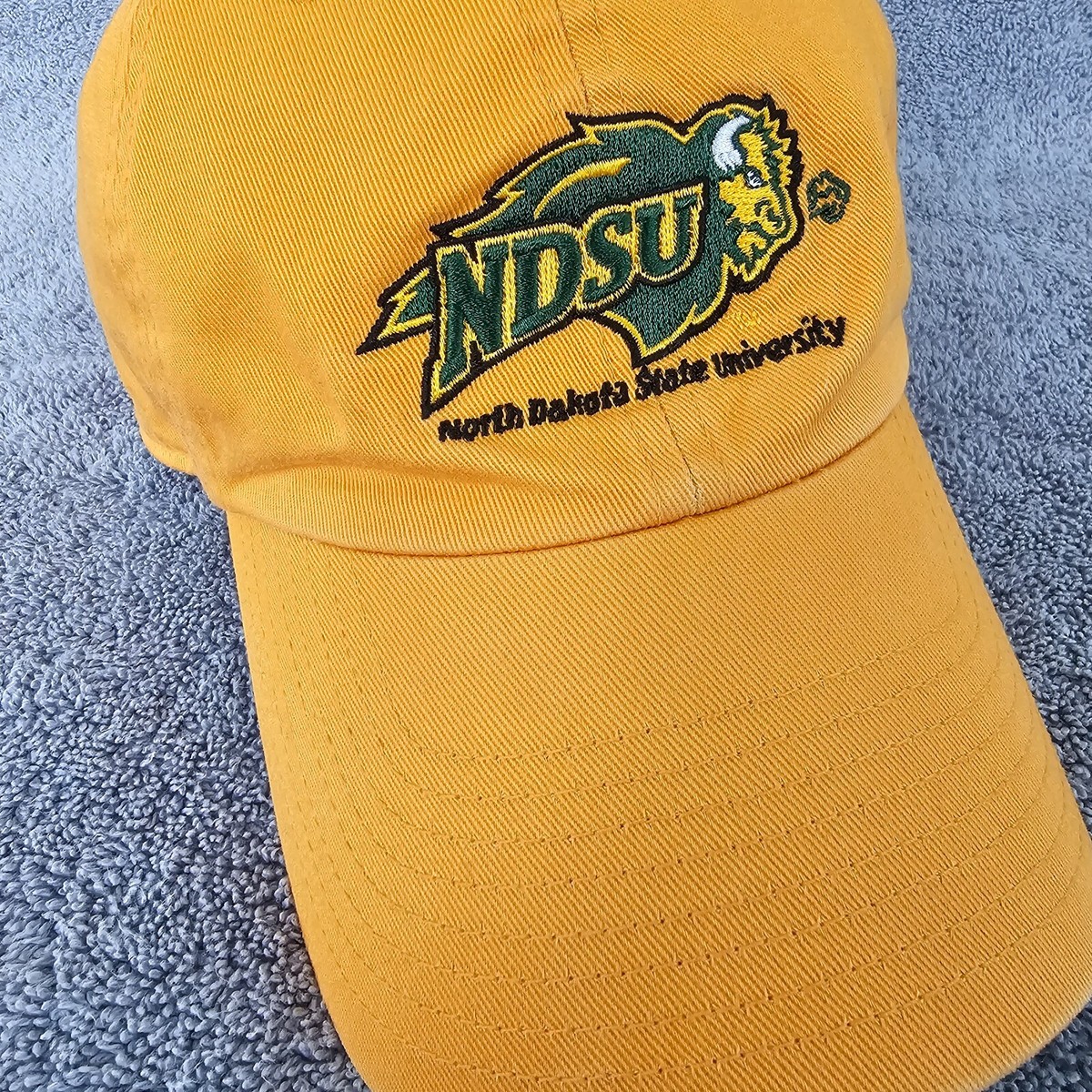 North Dakota State University Bison Baseball Cap - Adjustable Cloth Strap Hat, Embroidered NDSU Logo