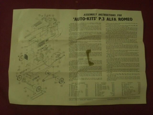 Alfa Romeo P 3 (1932) Racing Car - SCALA 1/24 Auto Kit - Immagine 4 di 4