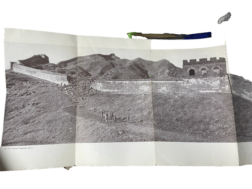 1923 National Geographic Panoramic Photo Great Wall of China Nankow Pass LARGE - Picture 2 of 7