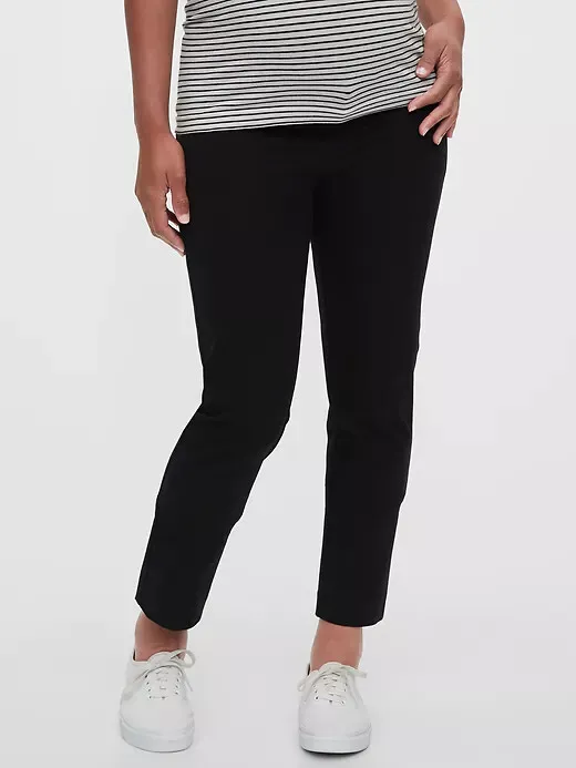 Gap Maternity INSET Side Panel Slim Ankle Pants Size 2- Black- NWOT