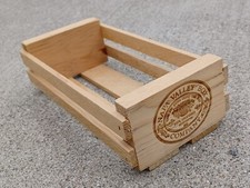 Vintage Napa Valley 12 Cassette Tape Holder Pine Wood Wooden Storage Box Crate