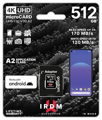 4K SD Speicherkarte 64GB 128GB 256GB 512GB micro SD Card A2 UHD SDXC + Adapter