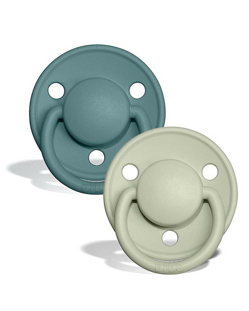 BIBS Set Of 2 Pacifiers Soother De Lux Teat Rubber Natural (06 Months