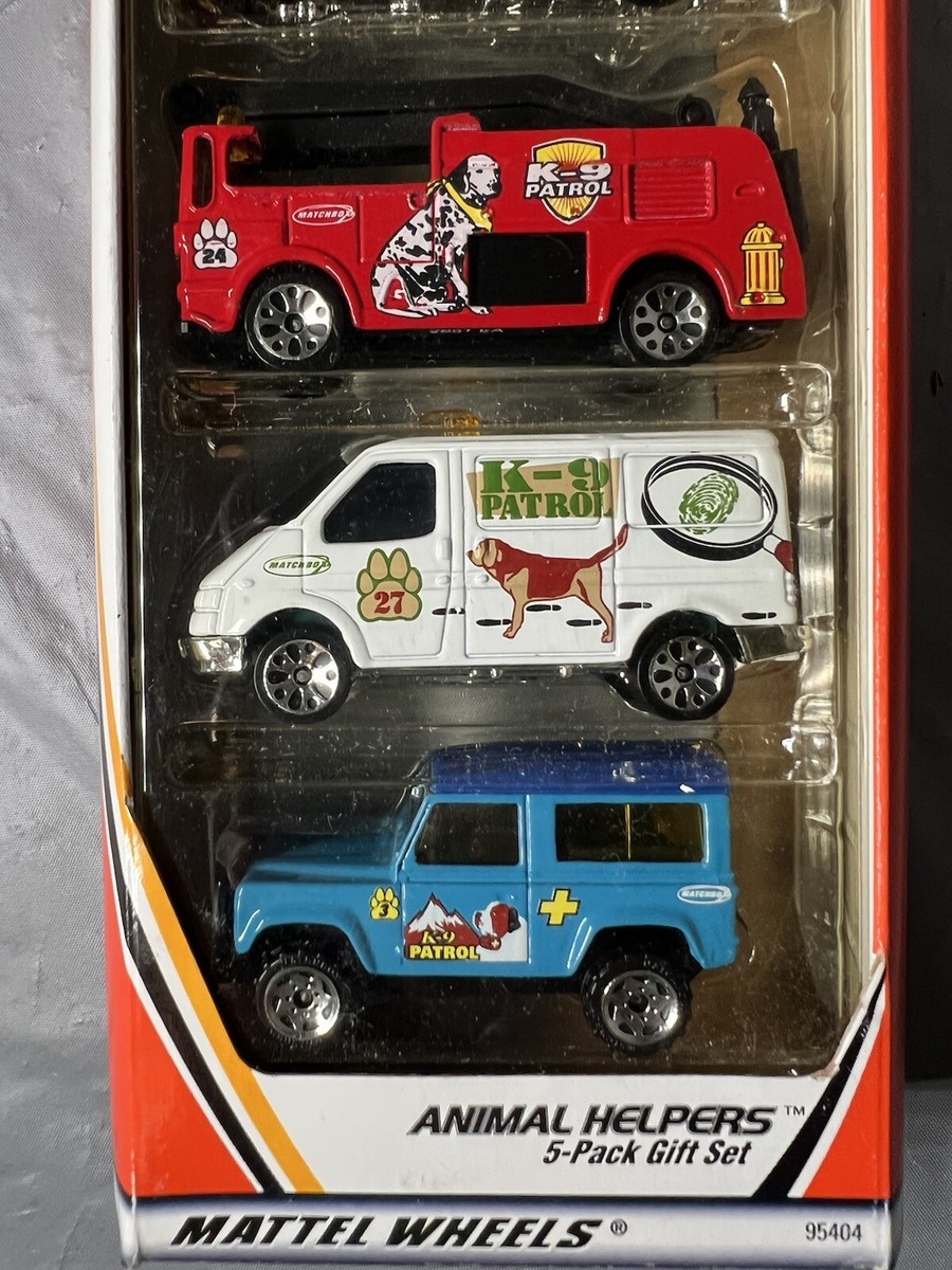 MATCHBOX 5個セット 英国製 2001 Matchbox Animal Helpers 5 Car Pack Gift Set #95404 New