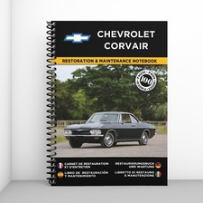 CHEVROLET CORVAIR : Restaurierungsnotizbuch & Wartung - KOSTENLOS VERSAND