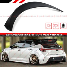 FOR 19-25 TOYOTA COROLLA 5DR HATCHBACK GLOSS BLACK JDM TAILGATE MID SPOILER WING