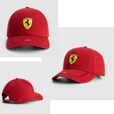 New Adult Men's Ferrari Hat Casual Baseball Cap Red Flower Embroidery