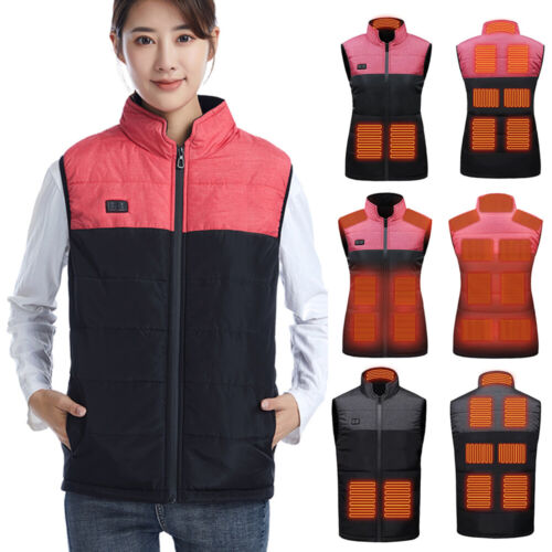 Heated Vest Sleeveless Jacket Windproof Coats Heating Coat Body Warmer Thermal - Picture 1 of 18