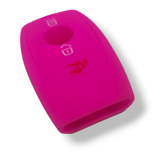 Funda de llaves Mercedes Rosa llavero con el protector para mando de coche - Picture 3 of 5