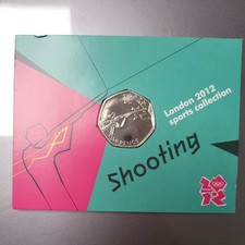 Royal Mint London 2012 Olympic Shooting 50p – Uncirculated / Mint Condition