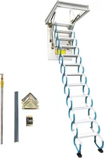 9.8ft Carbon Extension Loft Ladder Blue27.56x39.4in Attic Ceiling Pull DownStair