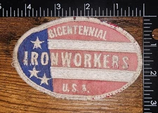 Bicentennial Iron Workers Union USA Vintage Patch 