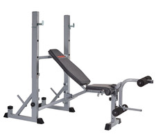 York 540 Barbell Weight Bench Folding Squat Rack Leg Curl Extension Ex-Display