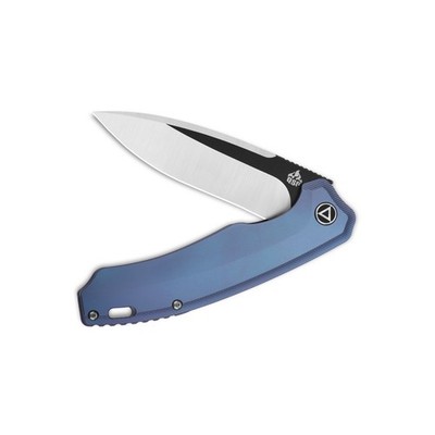 QSP Knives Woodpecker Frame Lock 116-C-II Knife M390 & Blue Titanium