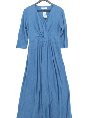 Seasalt Wrap Midi Dress UK10 in Blue