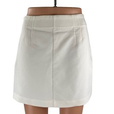 Abercrombie Fitch Women's White Pull On High Waist A Line Mini Skirt Size S