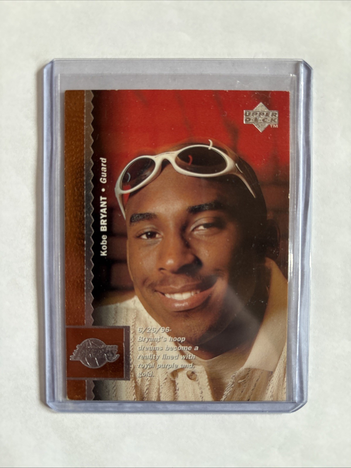 Kobe Bryant 1996 Upper Deck #58 Rookie Year Los Angeles Lakers