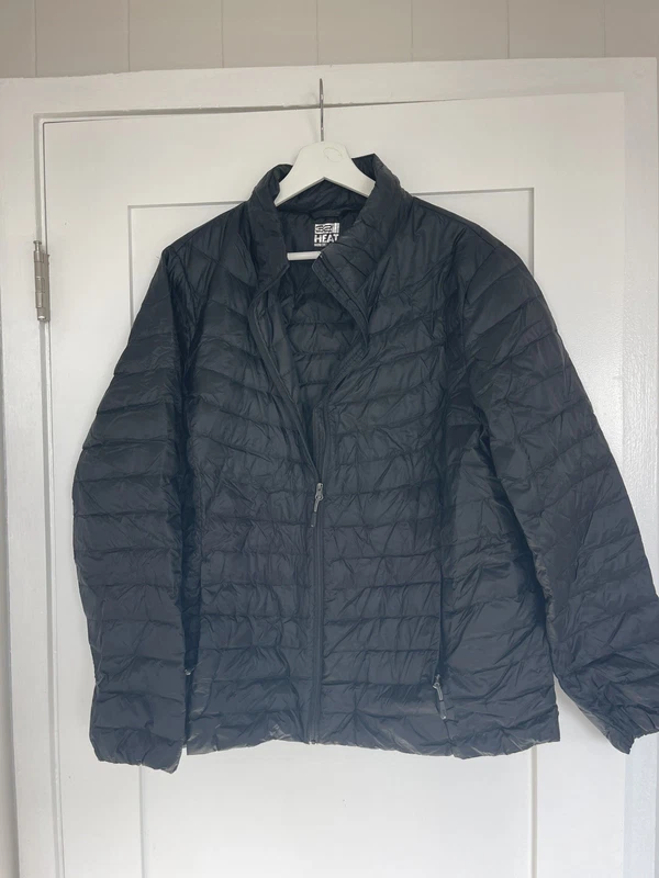 32 Degrees Heat packable down puffer jacket in black, XXL