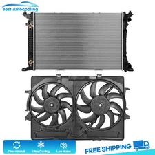 Aluminum Radiator and Cooling Fan Kit For 2009-2016 Audi A4 2010 11-2014 Audi A5