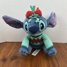 Lilo And Stitch Festive Mistletoe Stitch Disney Shop Plush Toy Christmas