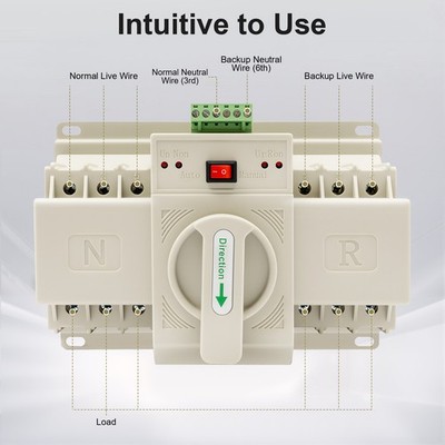 Screw Mounting Double Power Switch, Dual Power Automatic Transfer Switch