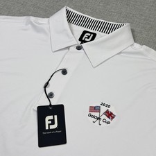 FootJoy Polo Shirt Mens XL White Short Sleeve FJ ProDry Golf Moisture Wicking
