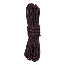 11 Yard Leather Cord, 5.5mm Round Braided Leather Strips, Dark Coffee