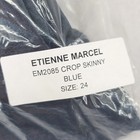 White Etienne Marcel Skinny Crop Jeans 24 in blue, size 24, made in USA, in clear plastic packaging.