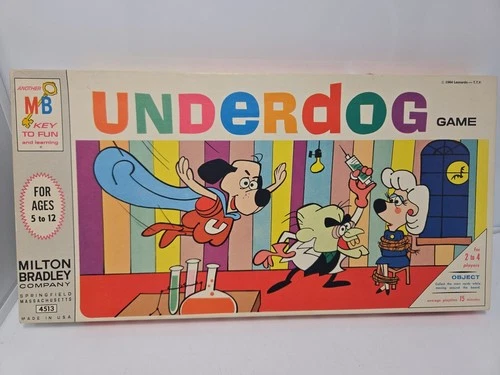 Vintage Underdog Board Game - Milton Bradley - 1964 -complete