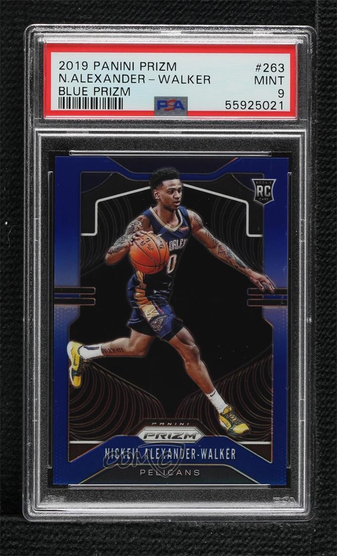2019 Panini Prizm Rookie Blue /199 Nickeil Alexander-Walker #263 PSA 9 MINT 5xx