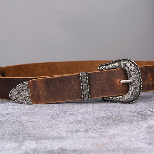 Handmade Western Leather Belt Cowboy Belt, Mens Western Belt Ladies Western Belt - Picture 4 of 8