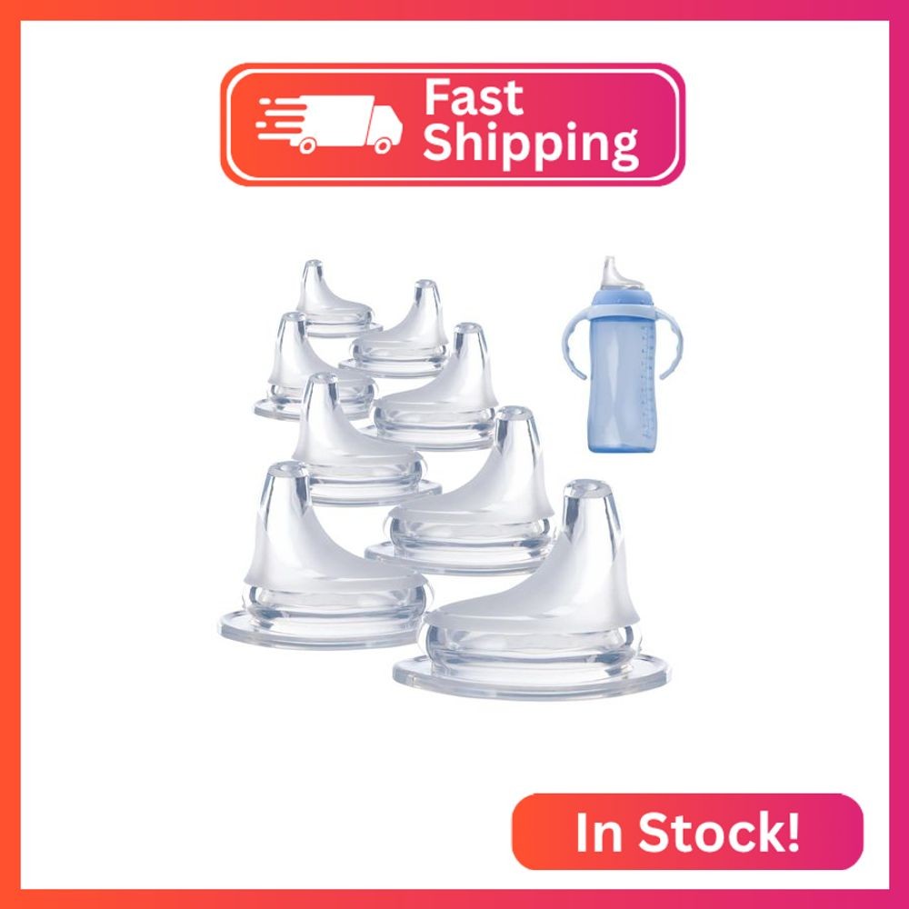 8Pack Replacement Silicone Spout Compatible with NUK, Soft S