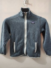 Patagonia Jacket Girls S 7/8 Teal Better Sweater Fleece Full Zip Mock Outdoors