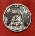 Solid Silver “Don’t Tread On Me” 1 Gram .999 Pure Silver Round!
