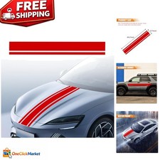 High-quality Red Car Hood Stripe Sticker - 49.21 X 8.74 Vinyl Decal High-quality Red Car Hood Stripe Sticker - 49.21 X 8.74 Vinyl Decal