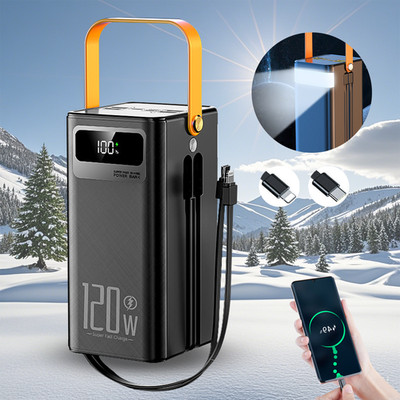 Super Power Bank 70000mAh USB Portable External Battery 120W Fast Charger Backup
