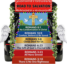 Halloween Trunk or Treat Car Decoration Kit, Religious Trunk Decor and Road of H