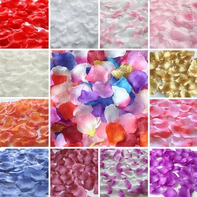 1000 Seide verschiedene Rosenblätter Blume Tischdeko Konfetti Hochzeit Partys