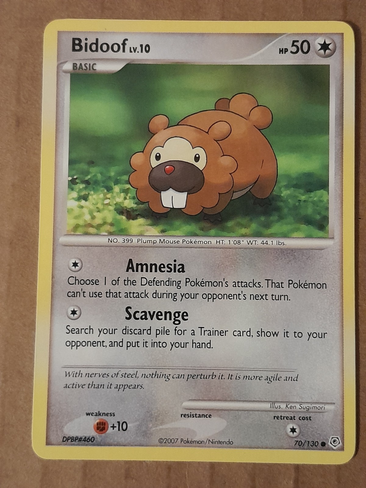 Pokemon Bidoof 70/130 Diamond & Pearl NM See Pictures