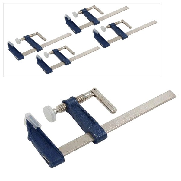 F Bar Clamps Heavy Duty 6""  50mm X 150mm Quick Slide Woodworking (4 Pack)